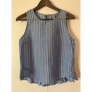 Stradivarius Chambray Striped Blouse